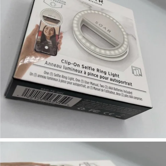 Soar LED RING LIGHT Cell Phone Clip On New In Box - Picture 3 of 7